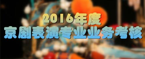 黄片操逼链接国家京剧院2016年度京剧表演专业业务考...